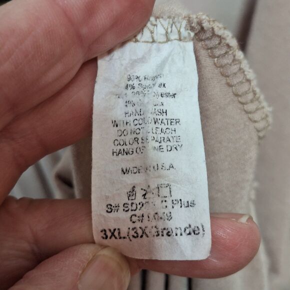 Voll Womens Tunic Tops Sz 3XL Tan Green Cheetah Print V Neck 3/4 Sleeve Lot Of 2 - Picture 14 of 15